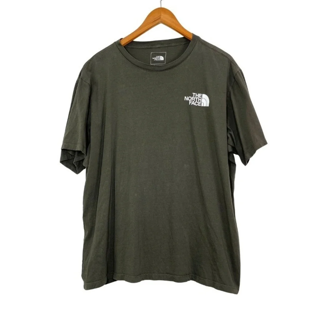 The North Face Graphic Logo T-Shirt‎ Olive Green XL Mens Outdoor Cotton Gorpcore